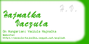 hajnalka vaczula business card